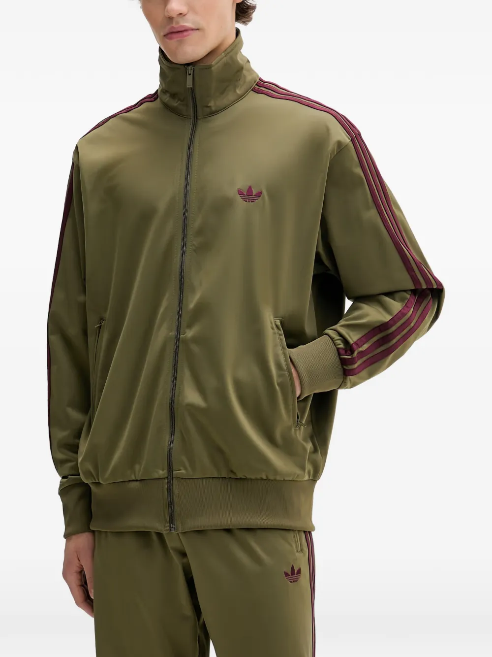 adidas Firebird zip-up track jacket Groen