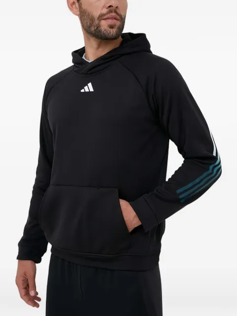 adidas logo stripe hoodie
