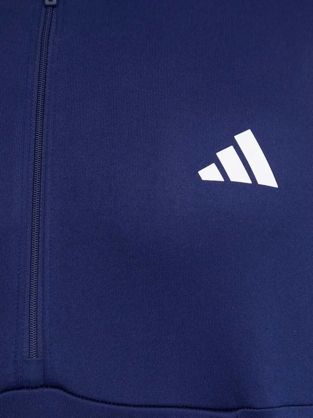 adidas Sweater met logoprint en halve rits Blauw