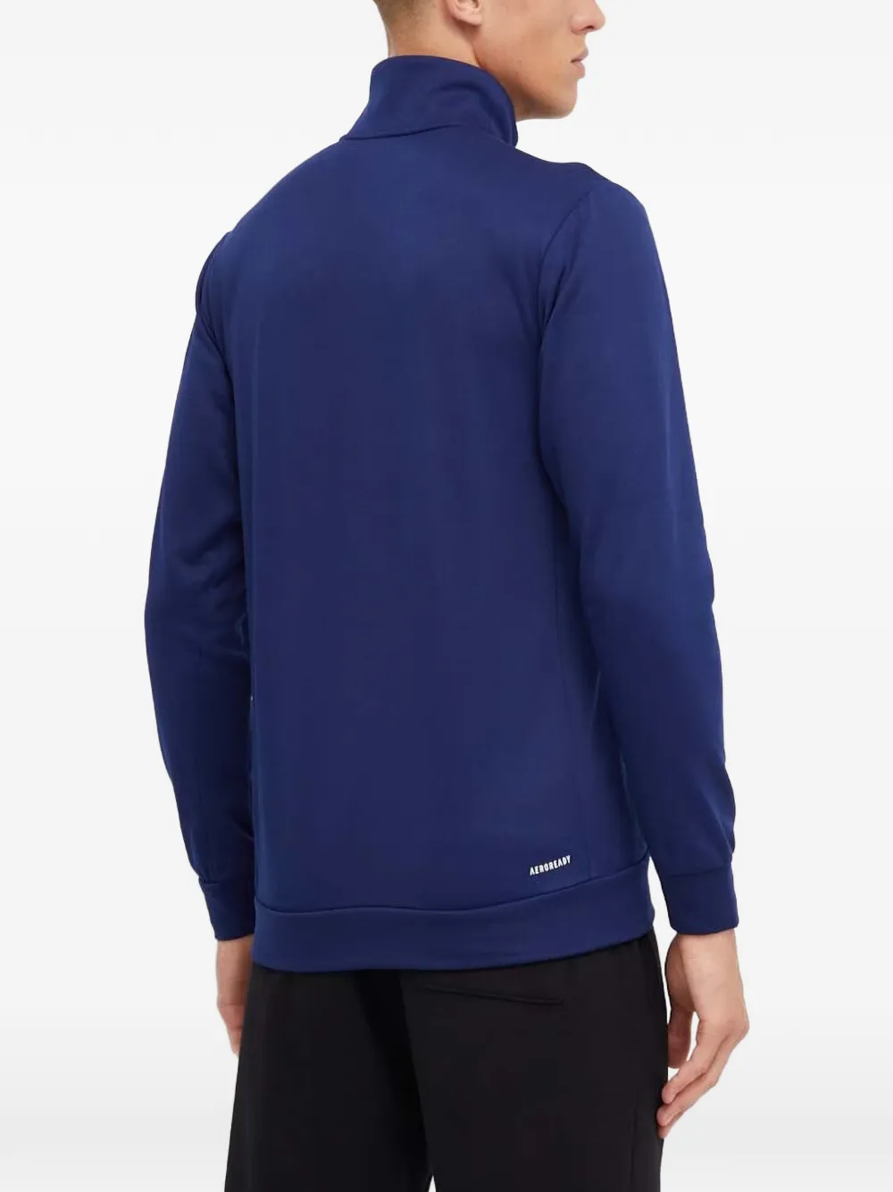 adidas Sweater met logoprint en halve rits Blauw