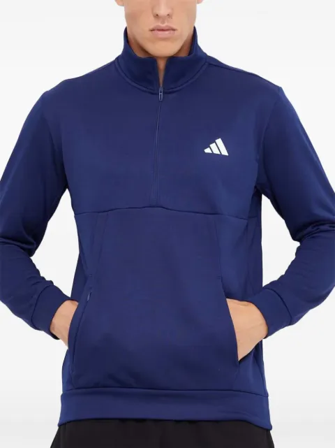 adidas half-zip logo-print sweatshirt