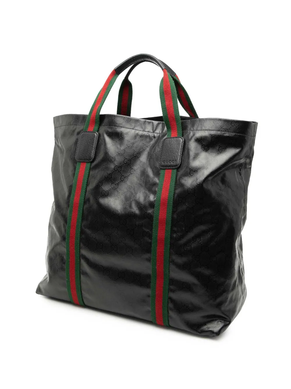  Gucci Pre-owned 2000-2015 Gg Imprime Web Tote Bag - Black 