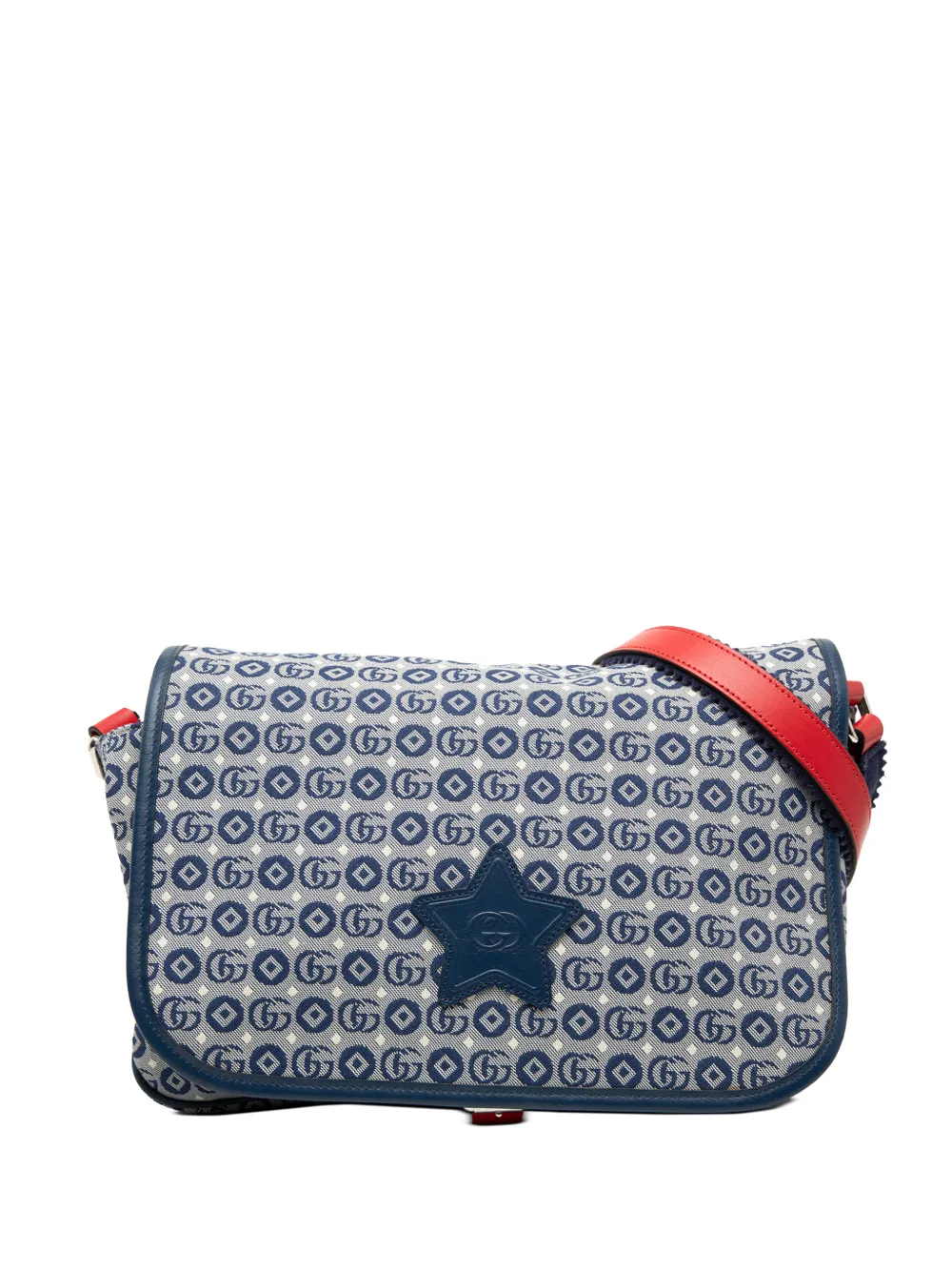 Gucci Pre-Owned 2000-2015 Kids GG Canvas Star Messenger Bag crossbody bag - Blu