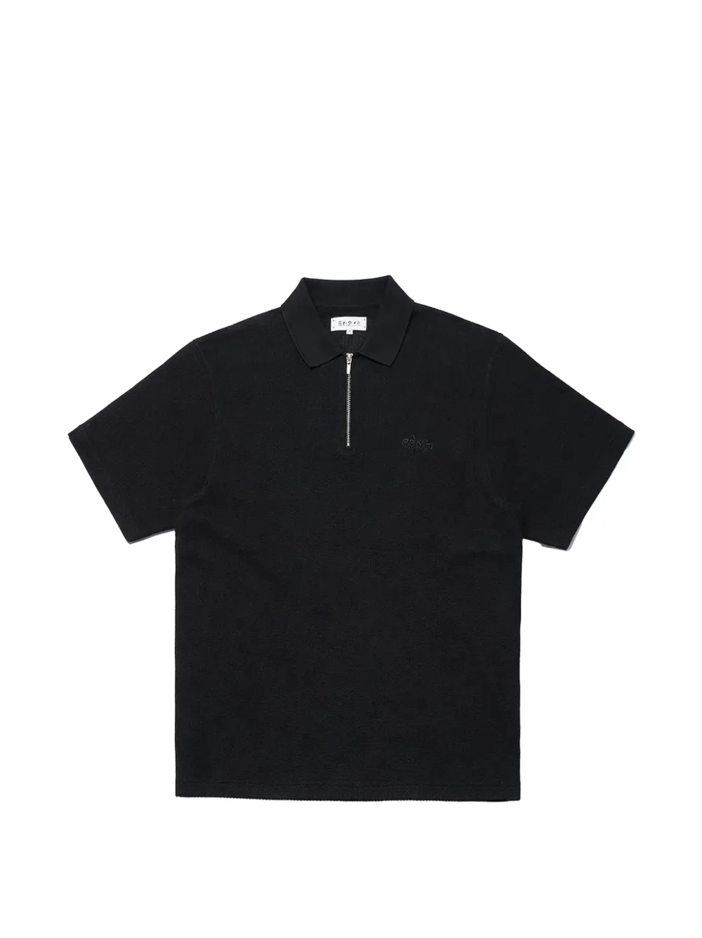 Edwin Rick logo-embroidered polo shirt - Nero