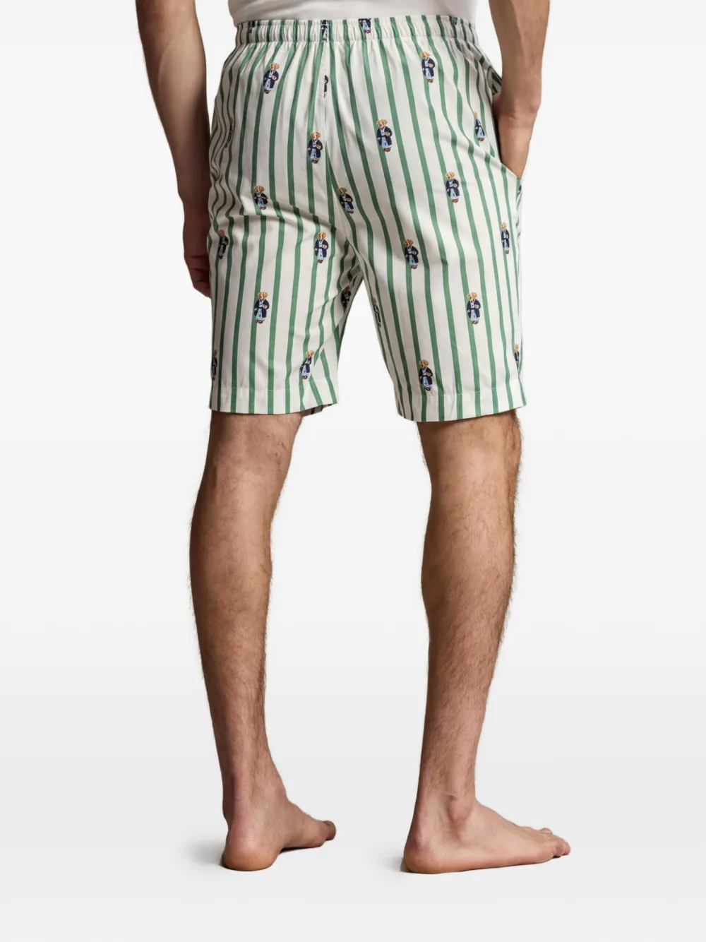 Polo Ralph Lauren Polo Bear gestreepte shorts Wit