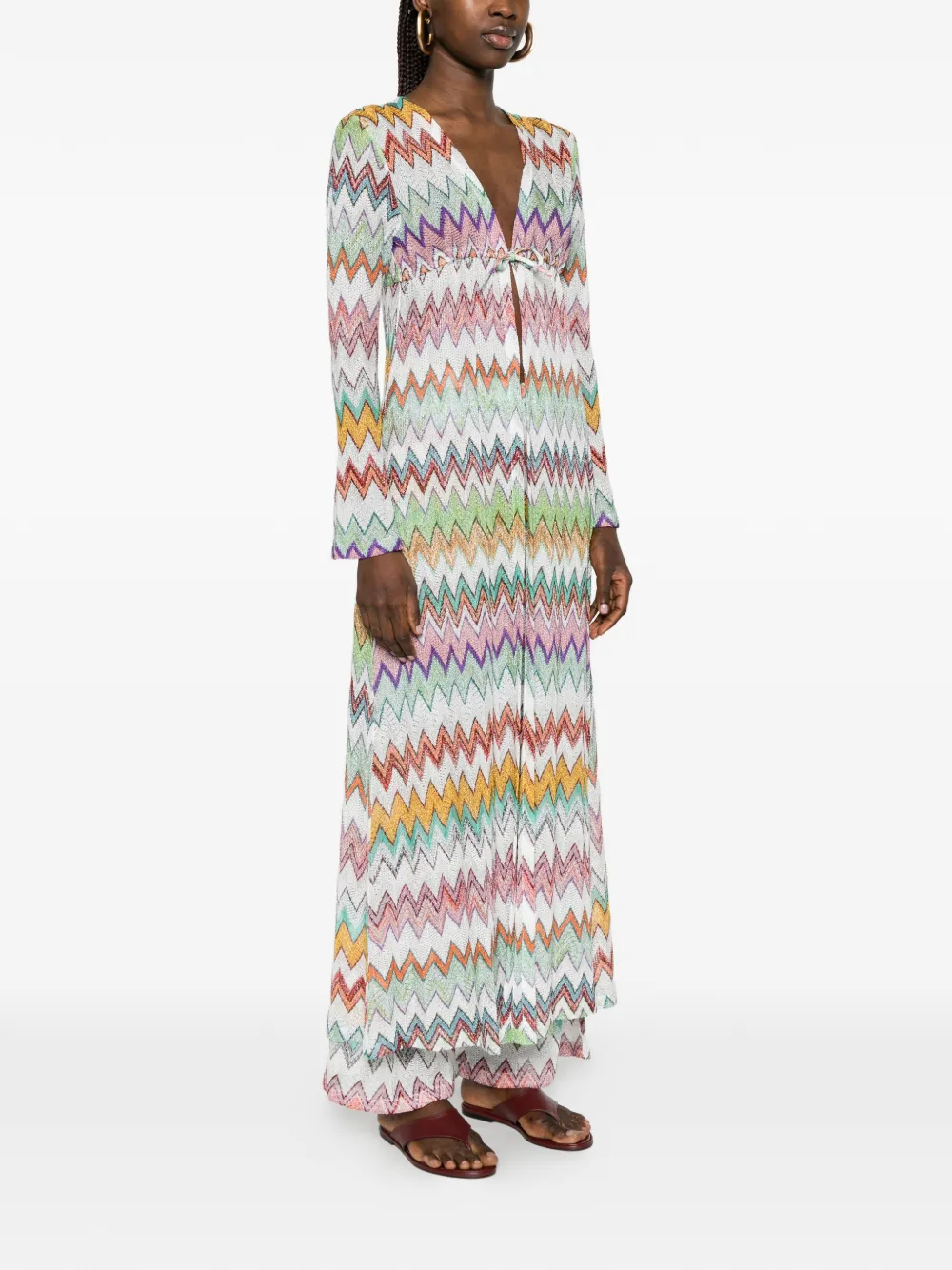 Missoni Stranddoek met zigzag-patroon Wit