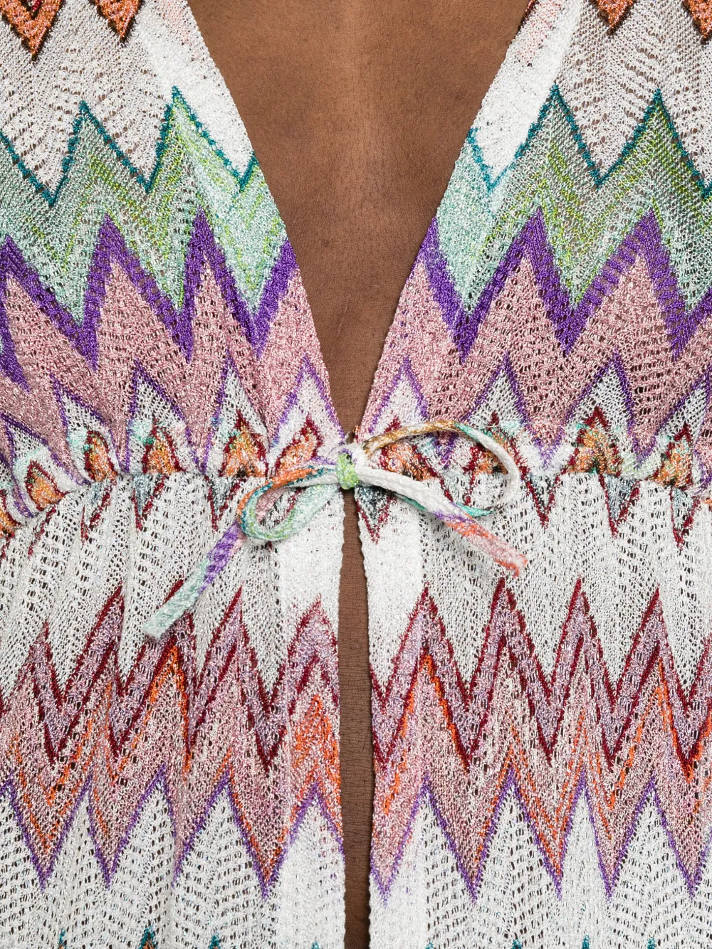 Missoni Stranddoek met zigzag-patroon Wit