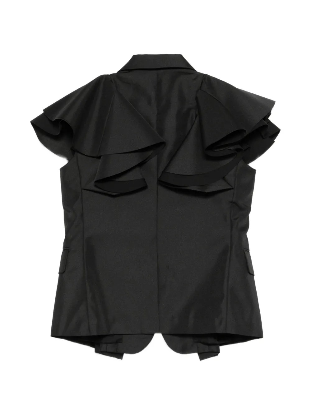 Comme Des Garçons Comme Des Garçons Jas met ruches en knopen Zwart