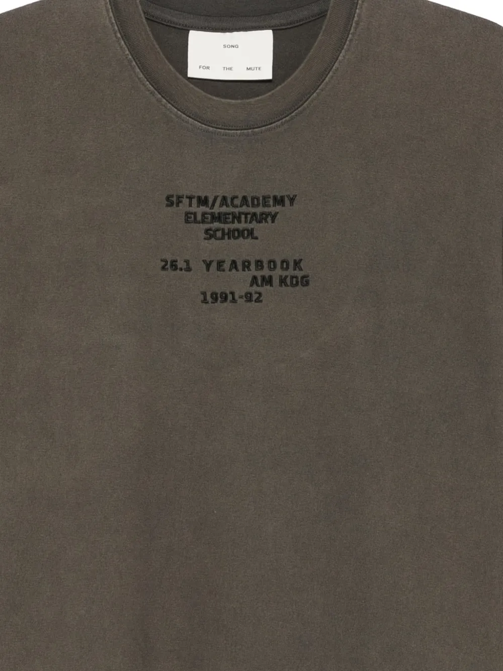 Song For The Mute T-shirt met borduurwerk Bruin