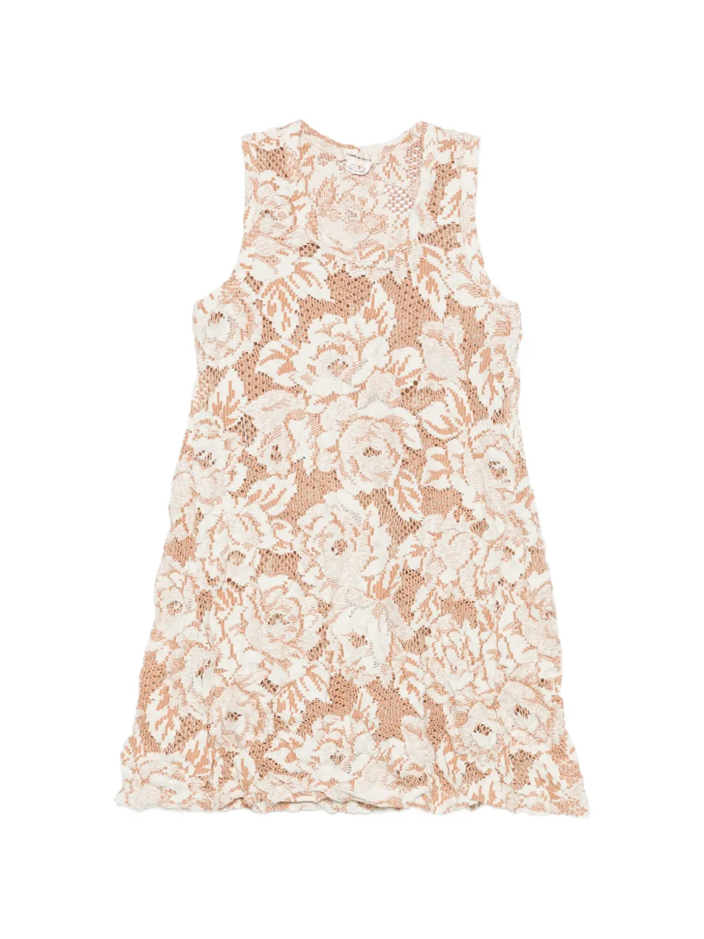 Comme Des Garçons floral-lace sleeveless T-shirt - Neutrals