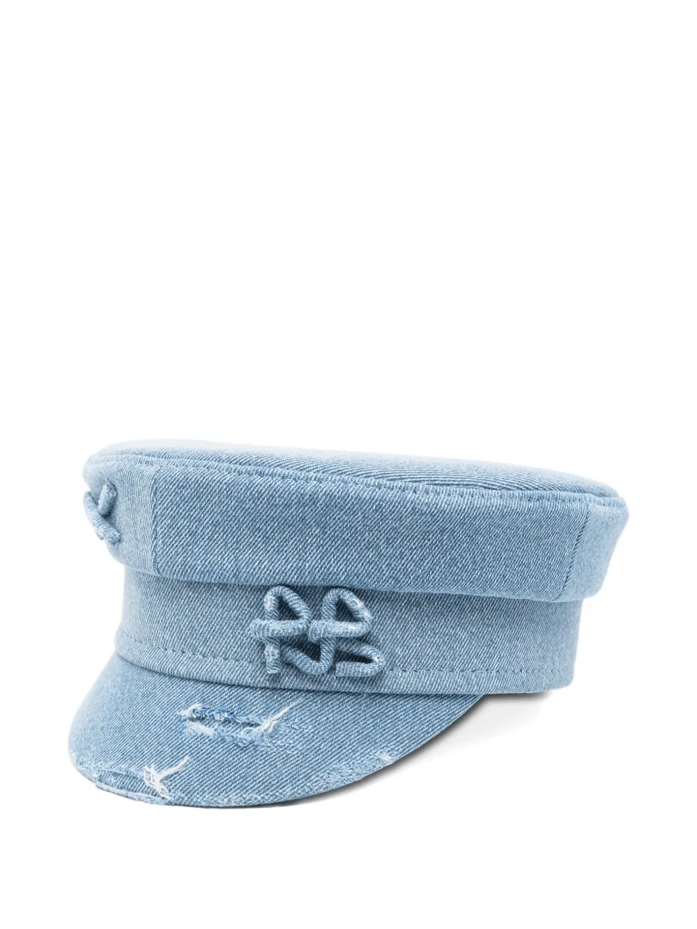 Ruslan Baginskiy knot frayed hat - Blu