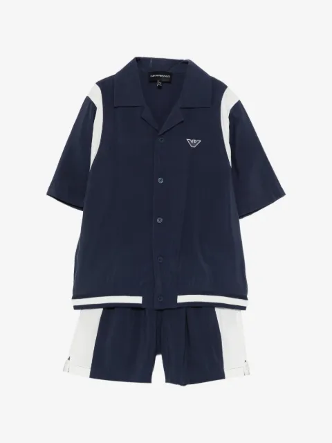 Emporio Armani Kids комплект из футболки и шортов с вышитым логотипом
