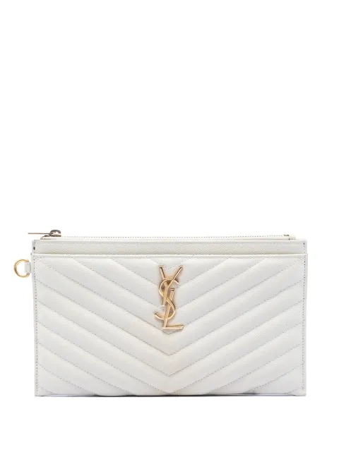 Saint Laurent Pre-Owned pochette Grain De Poudre monogrammée à chevrons (2020)