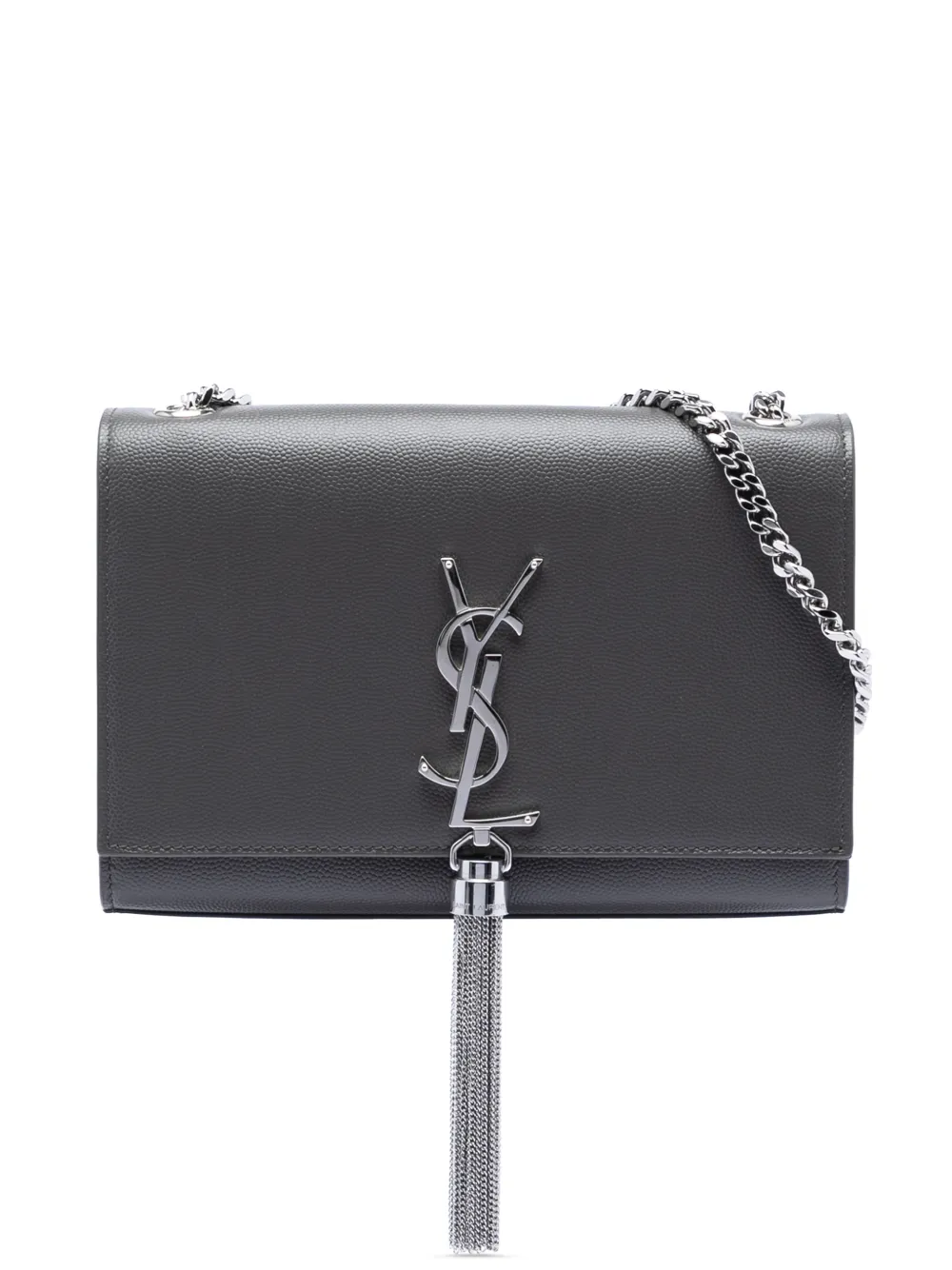 Saint Laurent Pre-Owned 2018 Small Grain de Poudre Monogram Kate Tassel crossbody bag - Nero