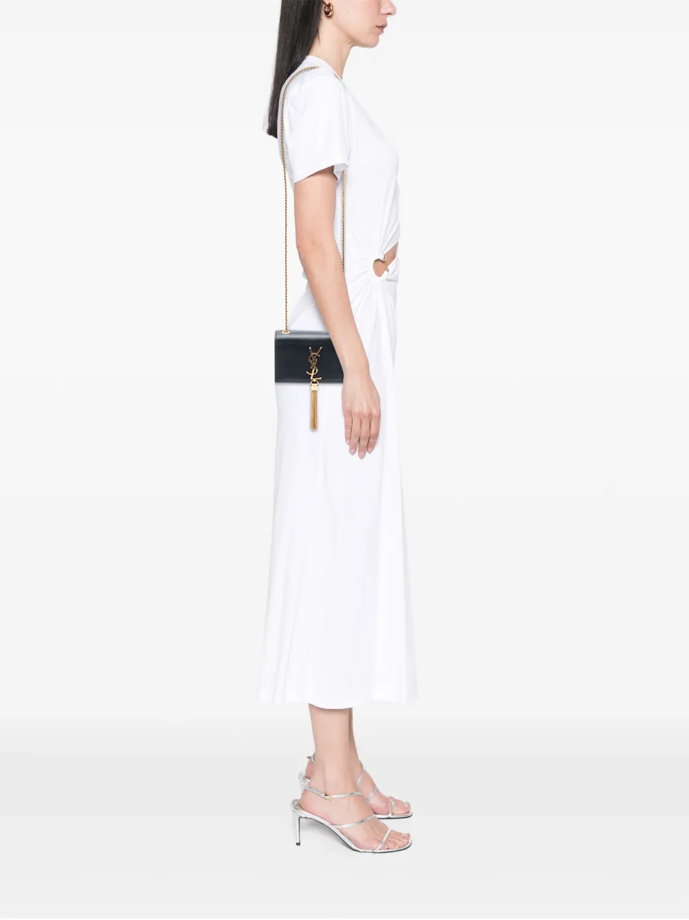  Saint Laurent Pre-owned Bandolera Kate Pequeña De Piel De Becerro Con Monograma Y Borlas 2016 - Negro 