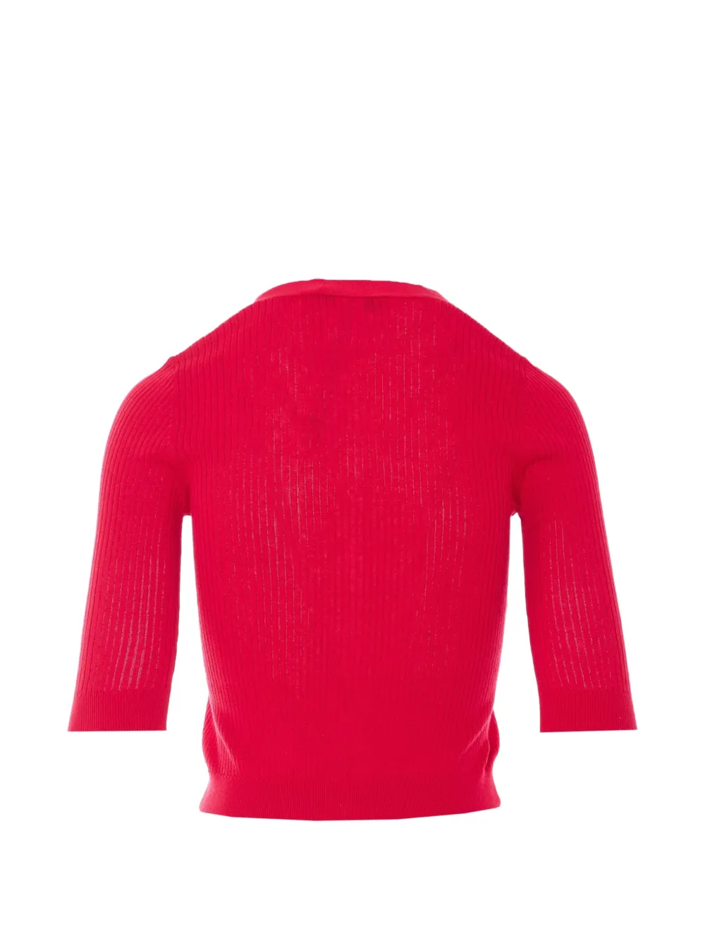 TWINSET Ribgebreid vest Rood