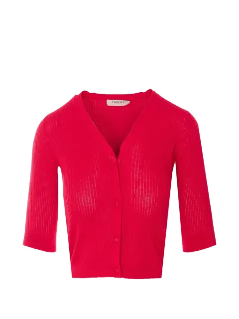 TWINSET ribbed-knit V-neck cardigan
