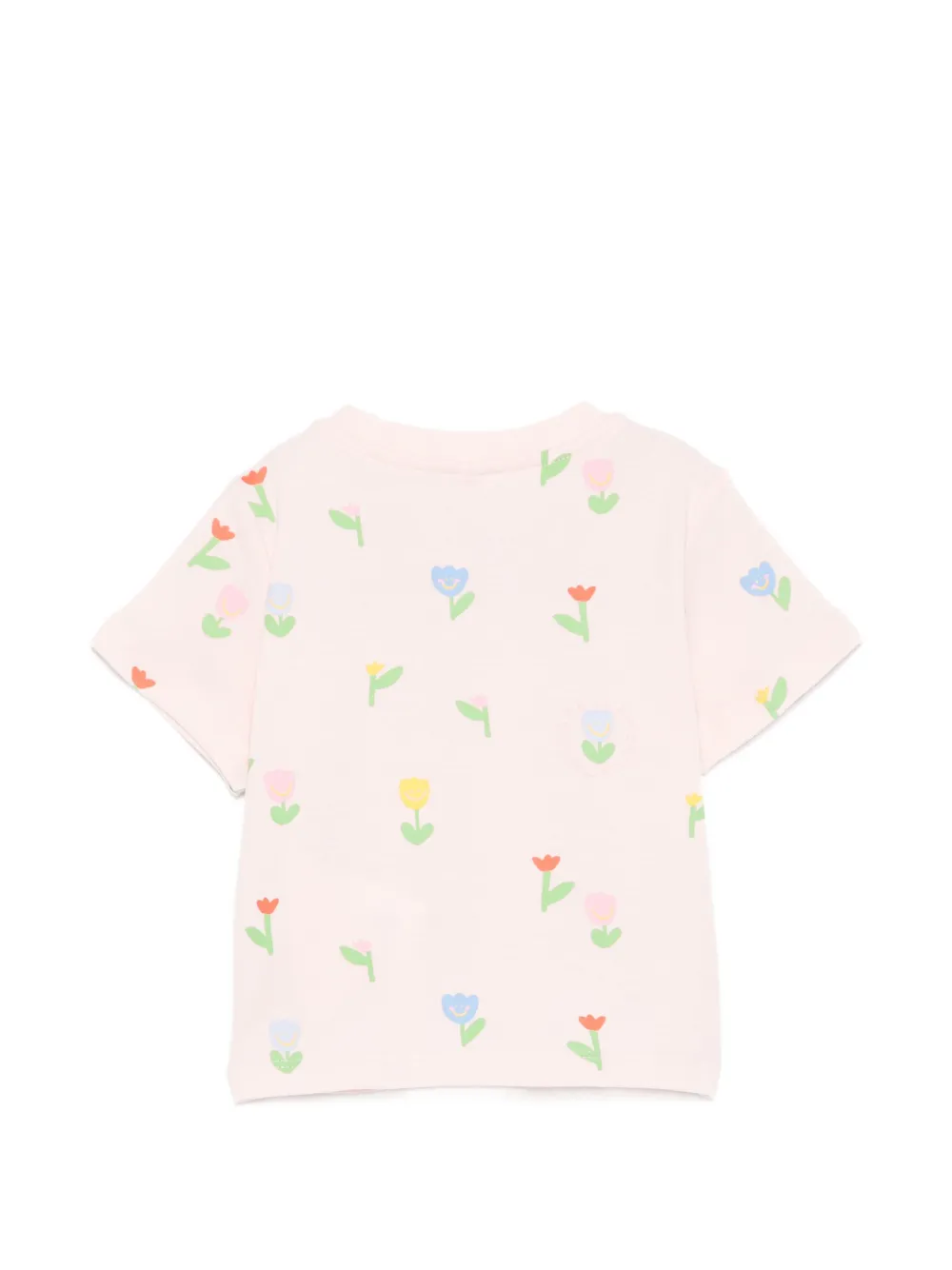 Stella McCartney Kids T-shirt met bloemenprint Roze