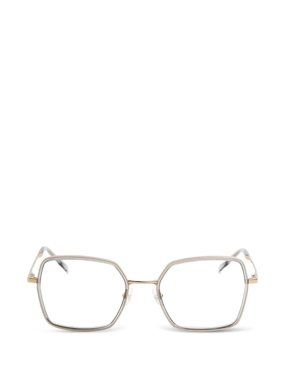 GIGI STUDIOS Orix geometric metal glasses - Grigio