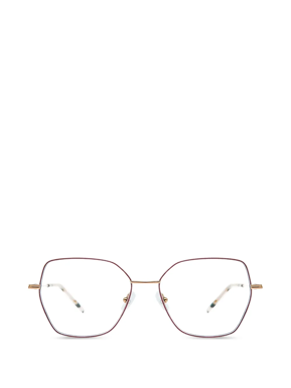 GIGI STUDIOS Kamila geometric glasses - Rosso