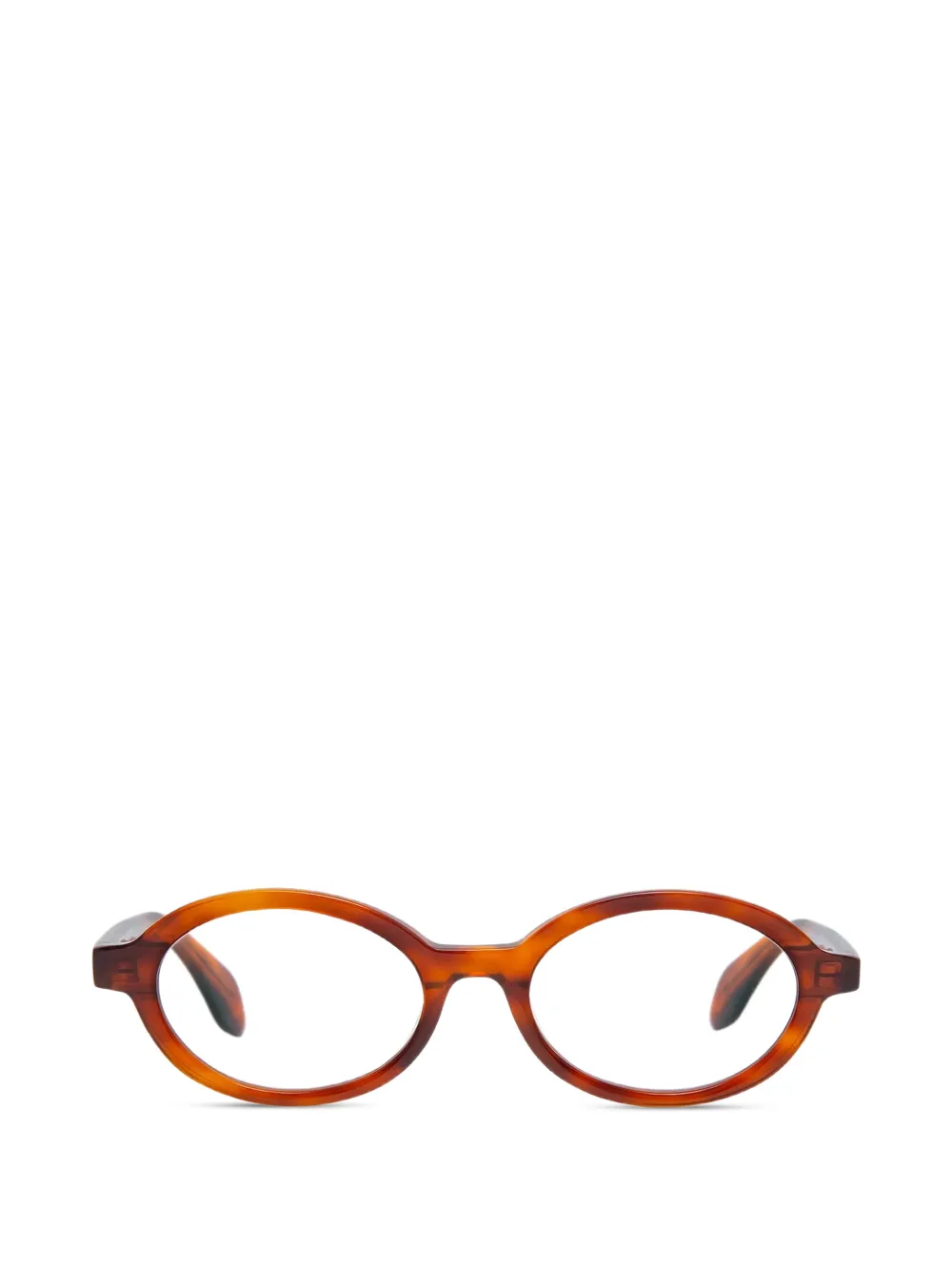 GIGI STUDIOS Cassia oval-frame glasses - Marrone