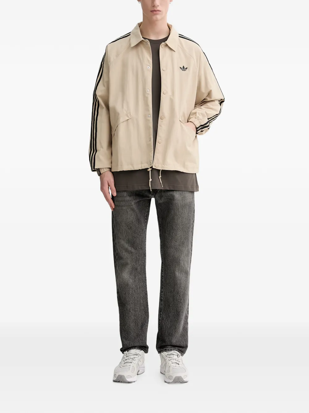 adidas 3-Stripes track jacket Beige