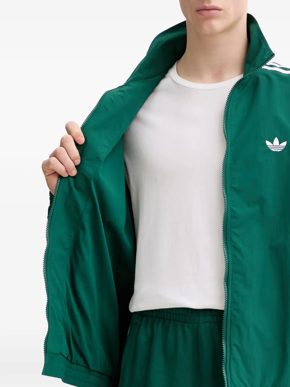 adidas Firebird logo-embroidered track jacket Groen