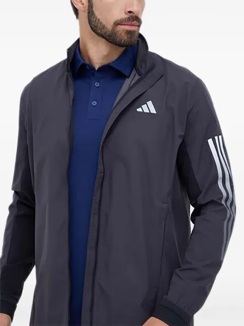 adidas side-stripe zip-up windbreaker
