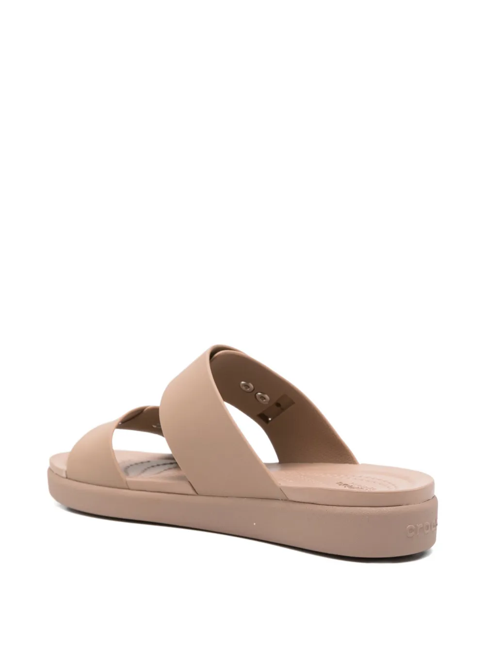 Crocs Kids Brooklyn slippers met gesp Bruin