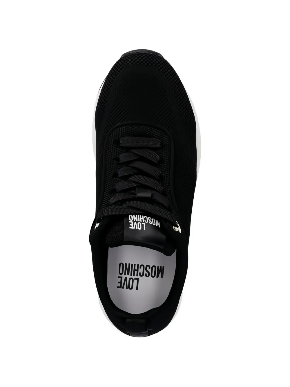 Love Moschino Sneakers met logo Zwart