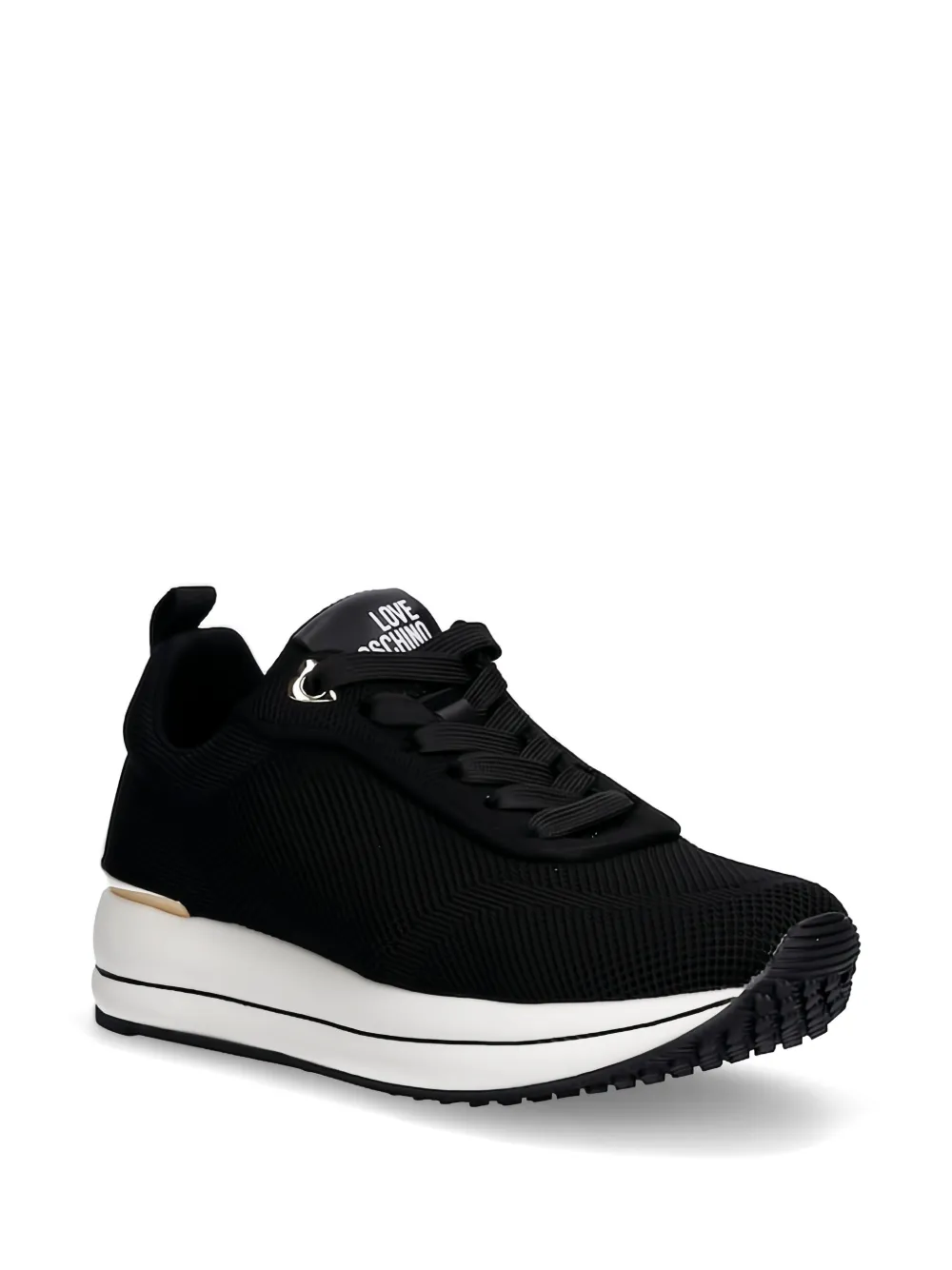 Love Moschino Sneakers met logo Zwart