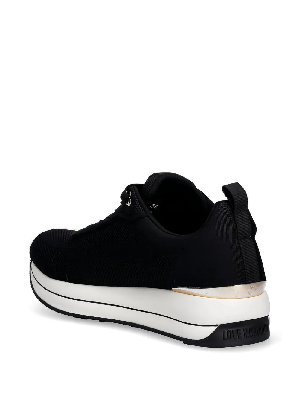 Love Moschino Sneakers met logo Zwart
