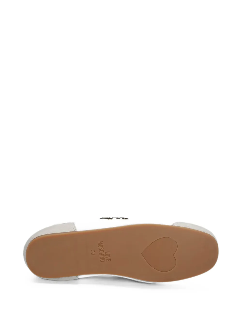 Love Moschino logo-plaque suede-panel sneakers Wit