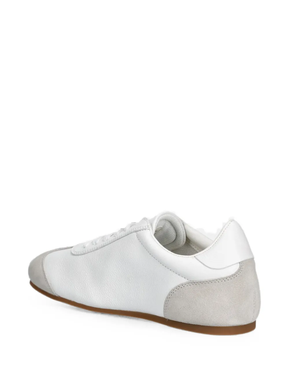 Love Moschino logo-plaque suede-panel sneakers Wit