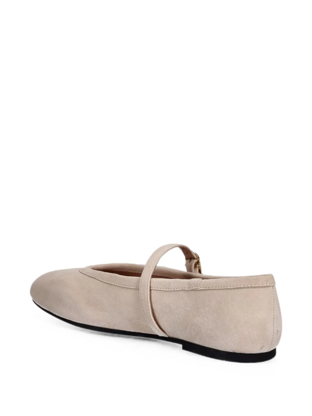 Love Moschino heart-charm buckle-strap ballet flats Beige