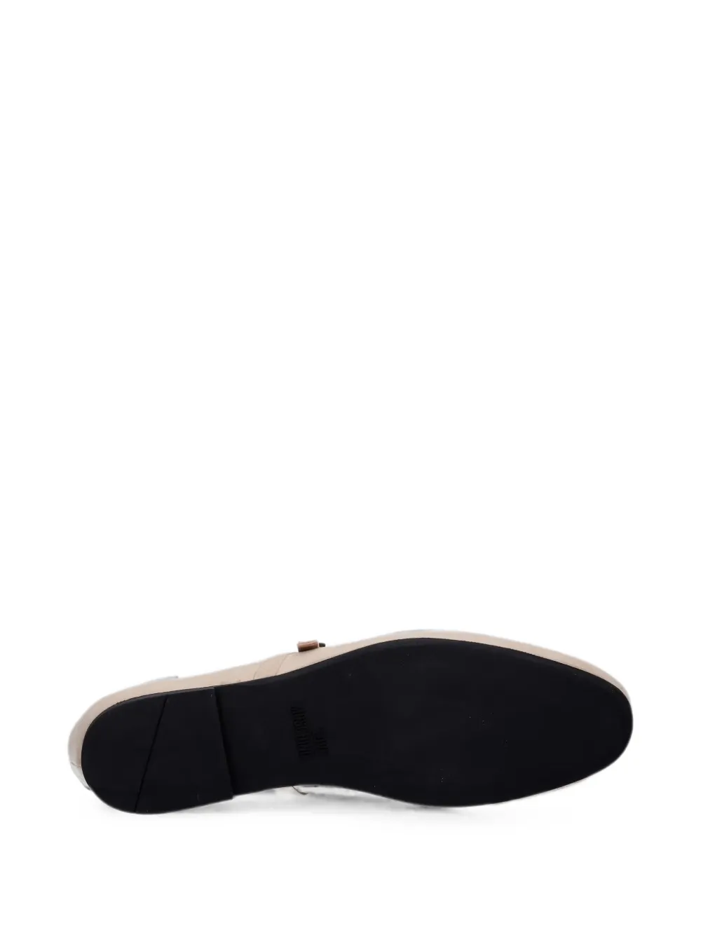 Love Moschino heart-charm buckle-strap ballet flats Beige