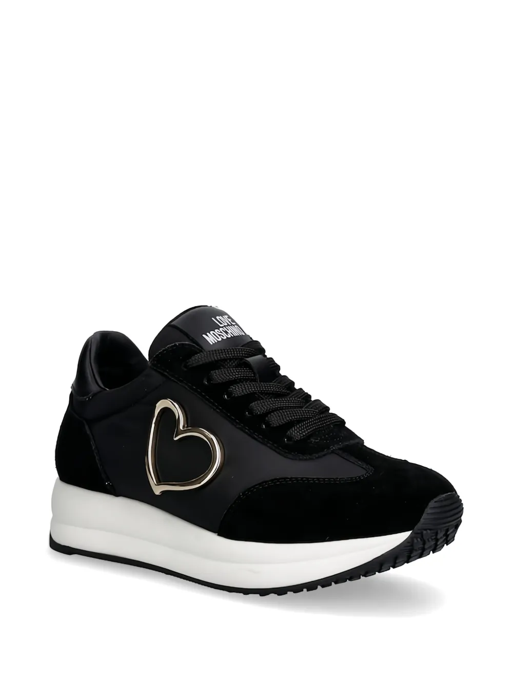 Love Moschino Sneakers met hart-applicatie Zwart