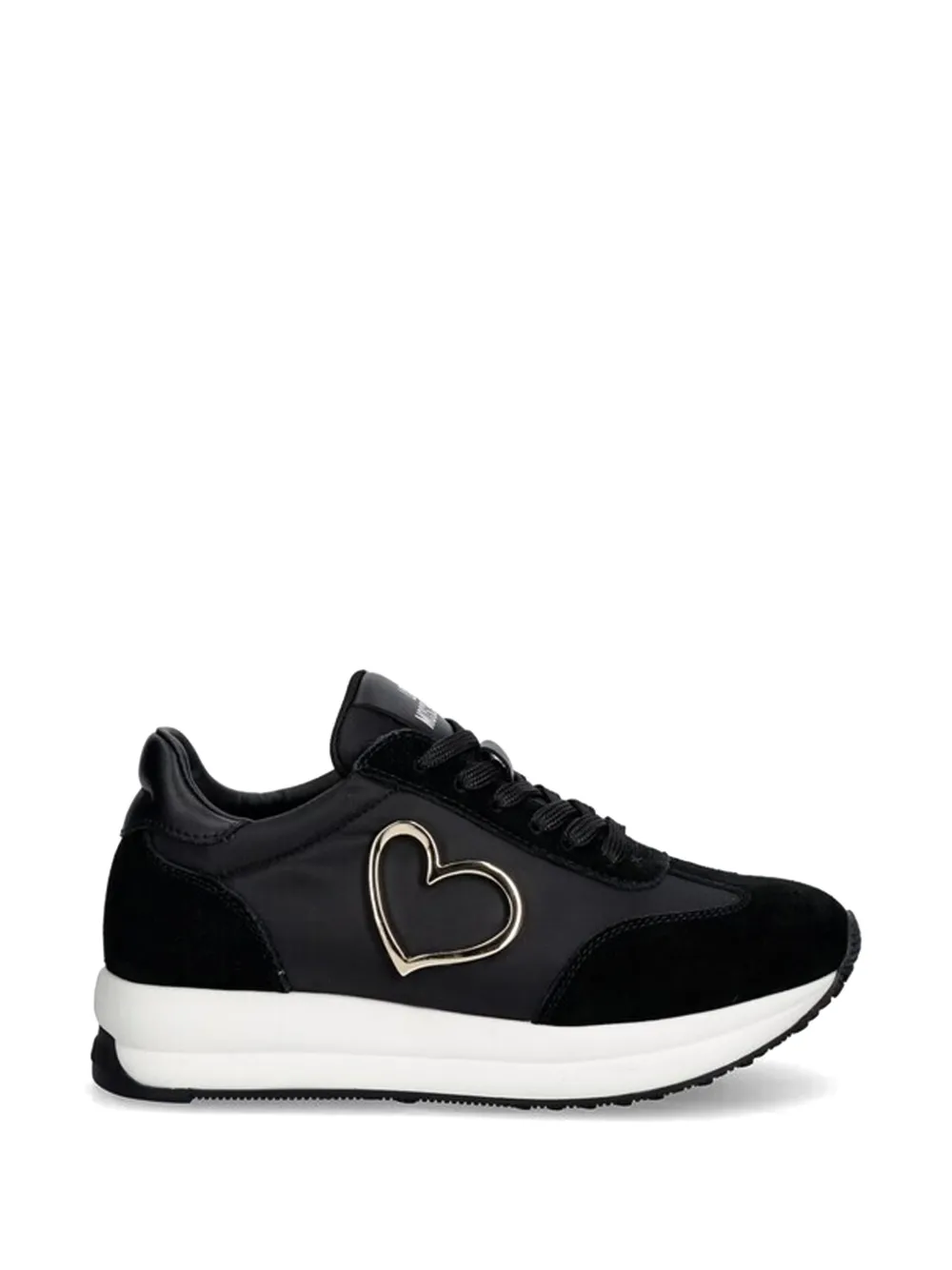 Love Moschino heart appliqué sneakers - Schwarz