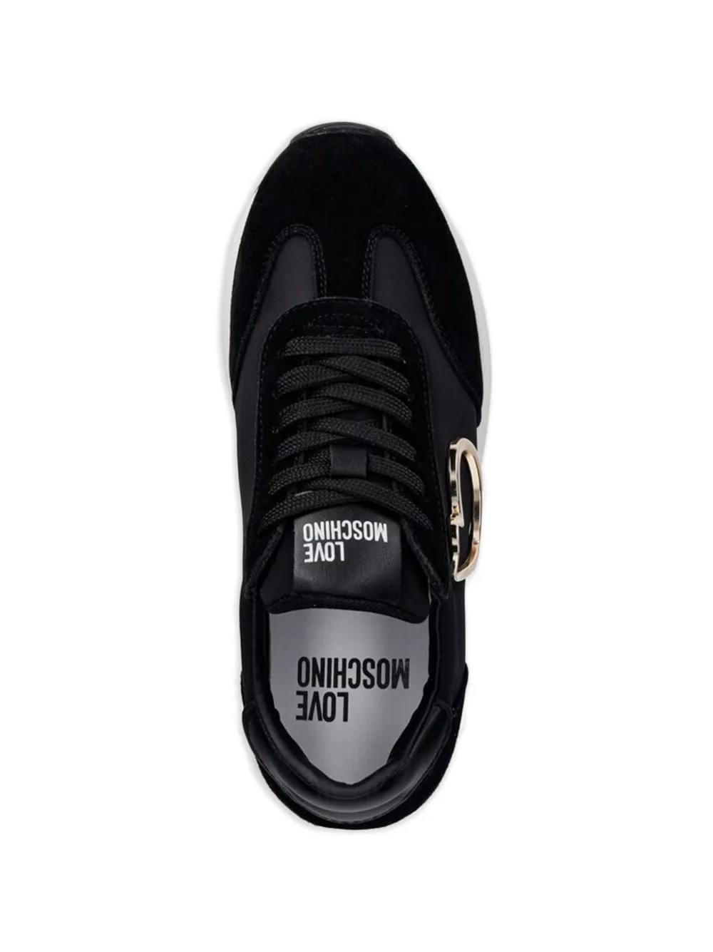 Love Moschino Sneakers met hart-applicatie Zwart