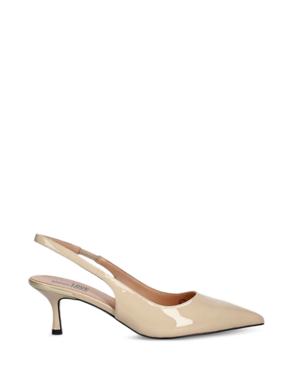 Love Moschino pointed leather pumps - Toni neutri