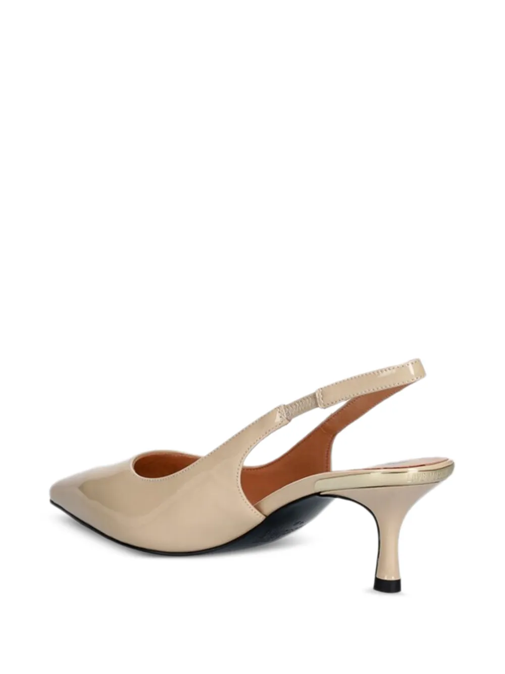 Love Moschino pointed leather pumps Beige