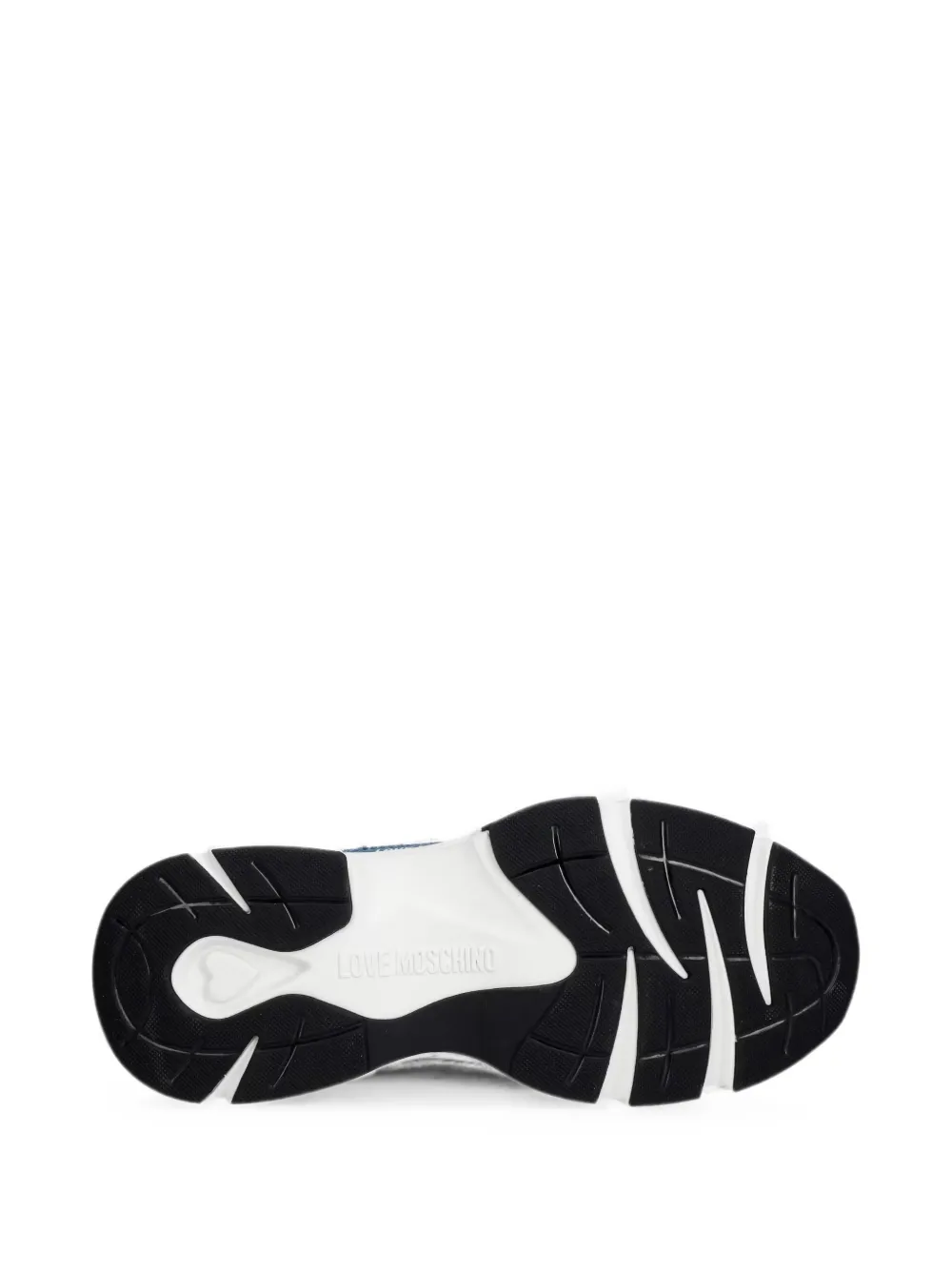Love Moschino Denim sneakers met stras Blauw