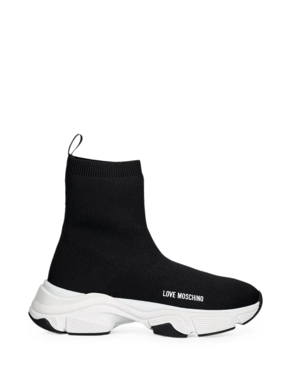 Love Moschino logo-print sock sneakers - Nero