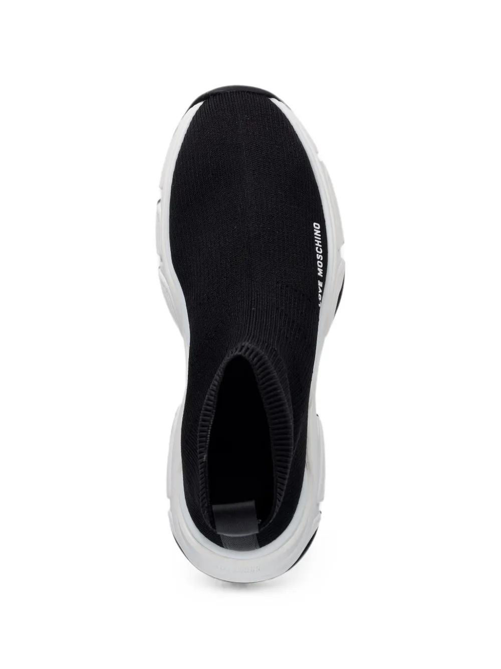 Love Moschino logo-print sock sneakers Zwart
