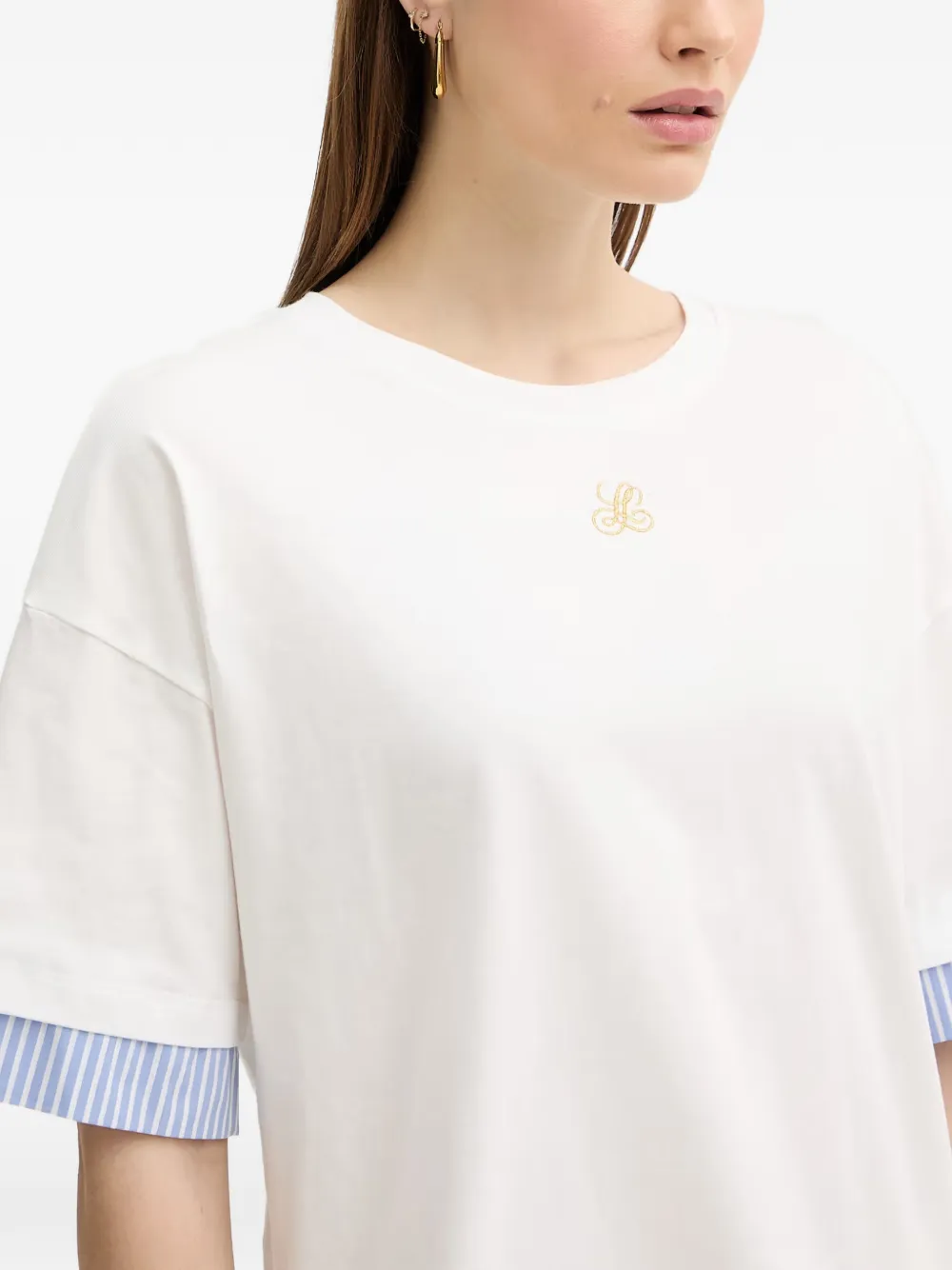LUISA SPAGNOLI Katoenen T-shirt Wit
