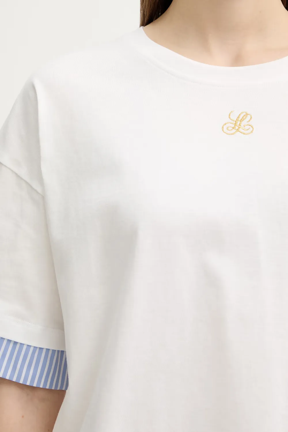 LUISA SPAGNOLI Katoenen T-shirt Wit