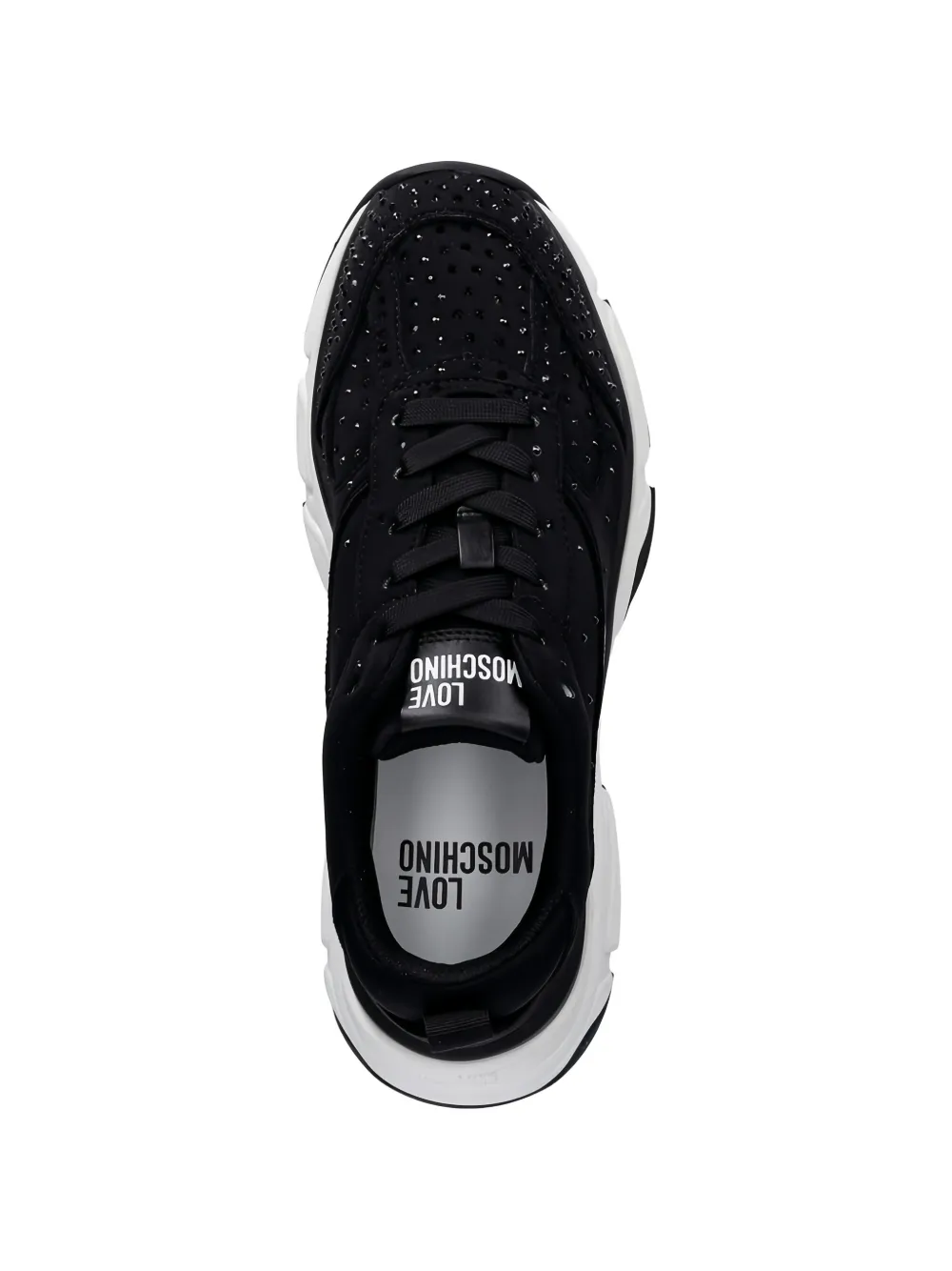 Love Moschino Sneakers met studs Zwart