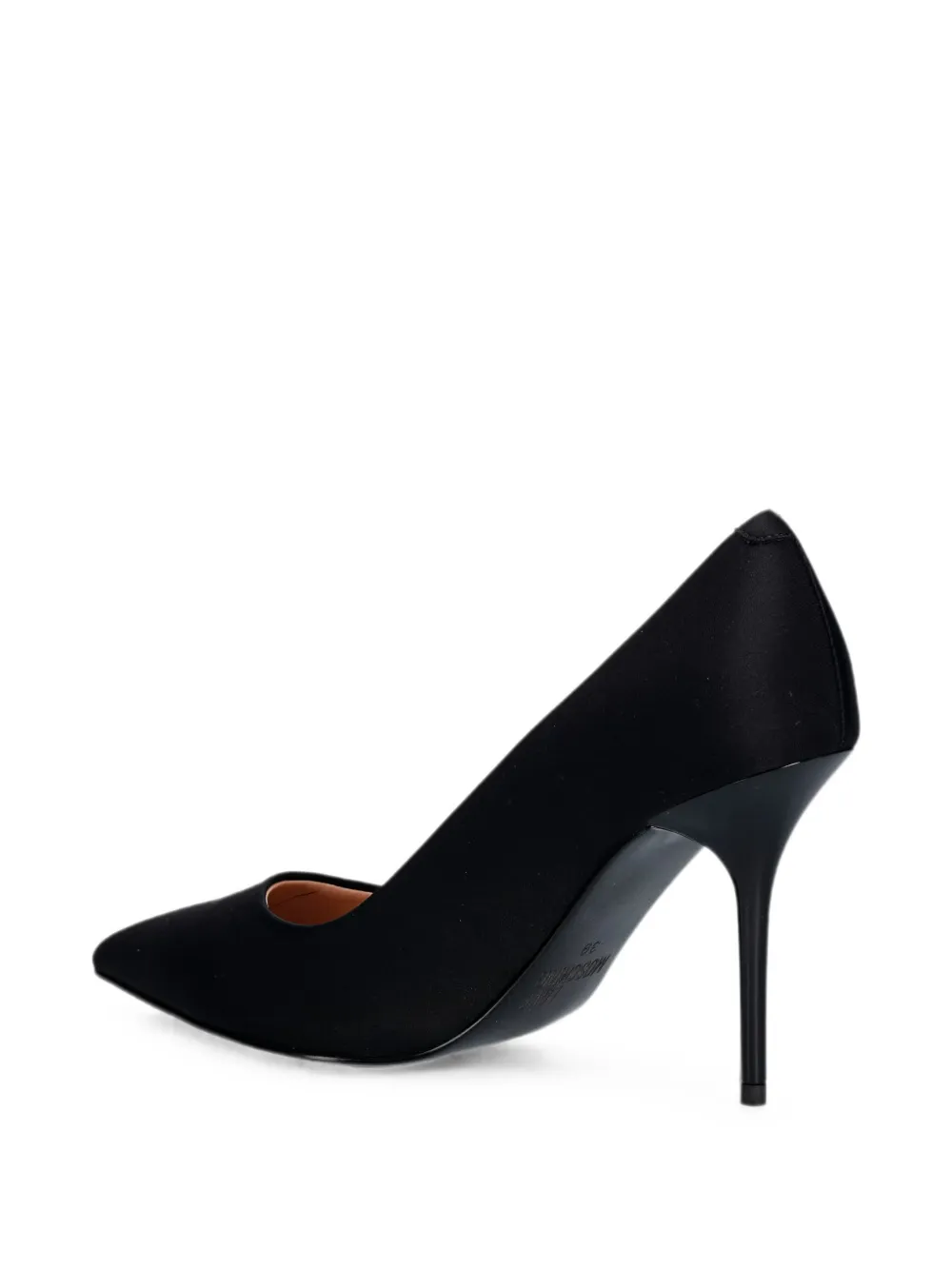 Love Moschino logo-print pointed-toe pumps Zwart