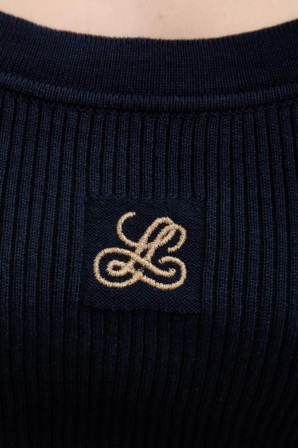 LUISA SPAGNOLI Ribgebreide tanktop Blauw