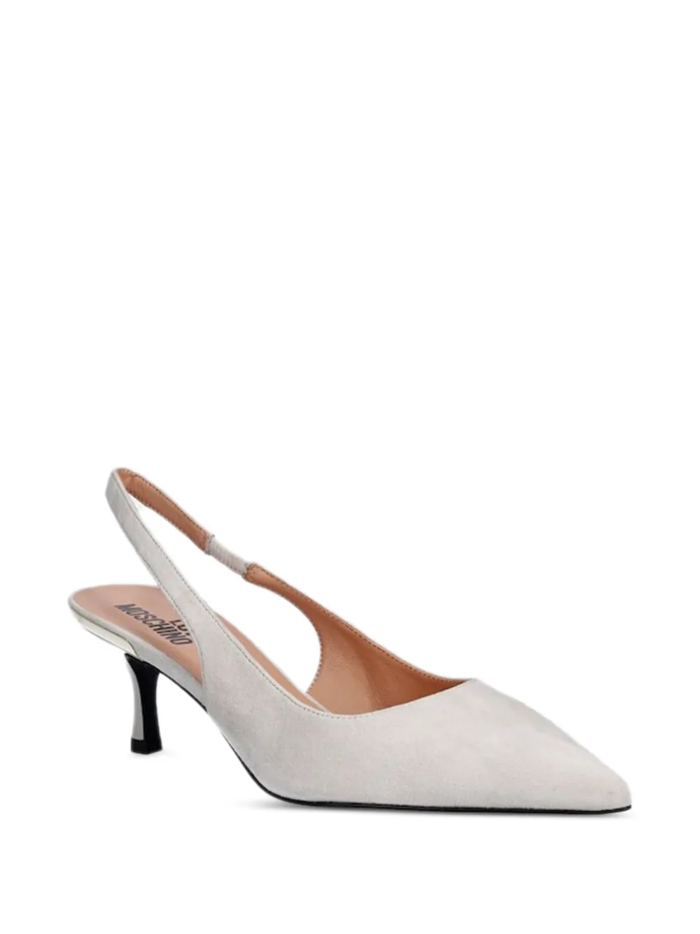 Love Moschino pointed slingback pumps Beige